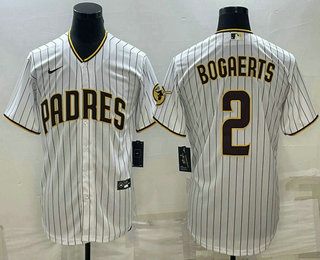 Men%27s San Diego Padres #2 Xander Bogaerts White With Patch Cool Base Stitched Baseball Jersey->st.louis cardinals->MLB Jersey